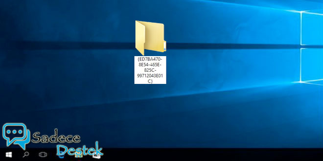 Windows 10 da GodMode Nasıl Aktif Edilir klasöre isim verme