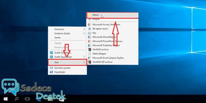 Windows 10 da GodMode Nasıl Aktif Edilir yeni klasör oluşturma