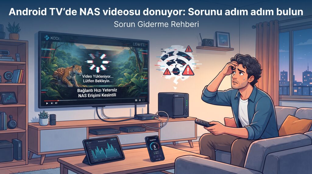 Android TV’de NAS videosu donuyor: Sorunu adım adım bulun