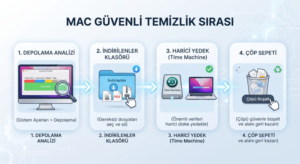 Mac’te depolama alanı dolu: Dosya silmeden önce güvenli temizlik sırası
