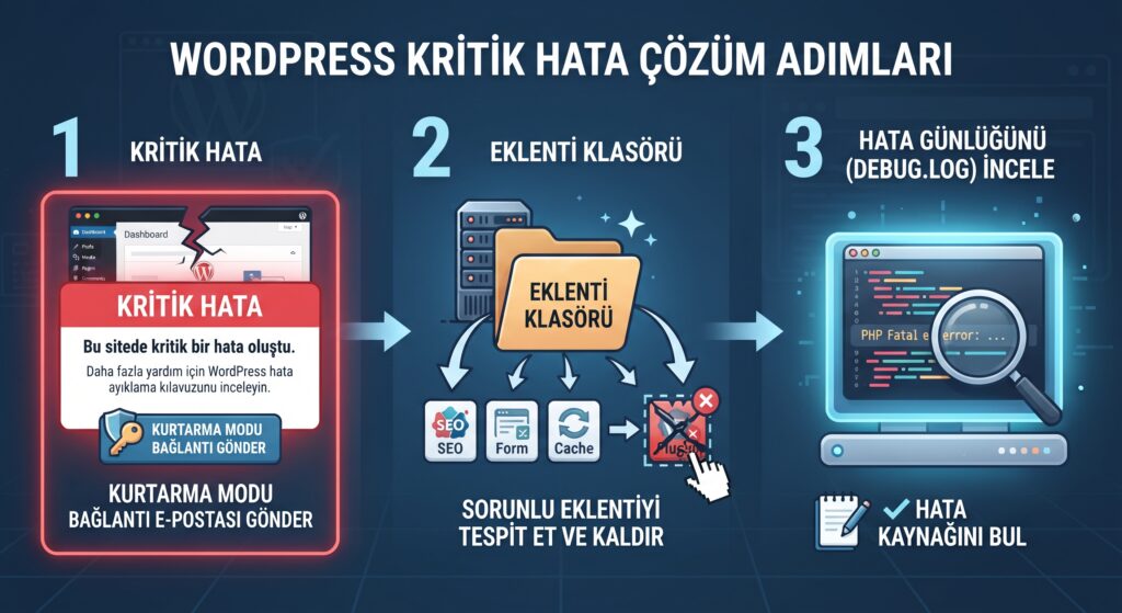 WordPress “Bu web sitesinde kritik bir hata oluştu” sorunu nasıl çözülür?
